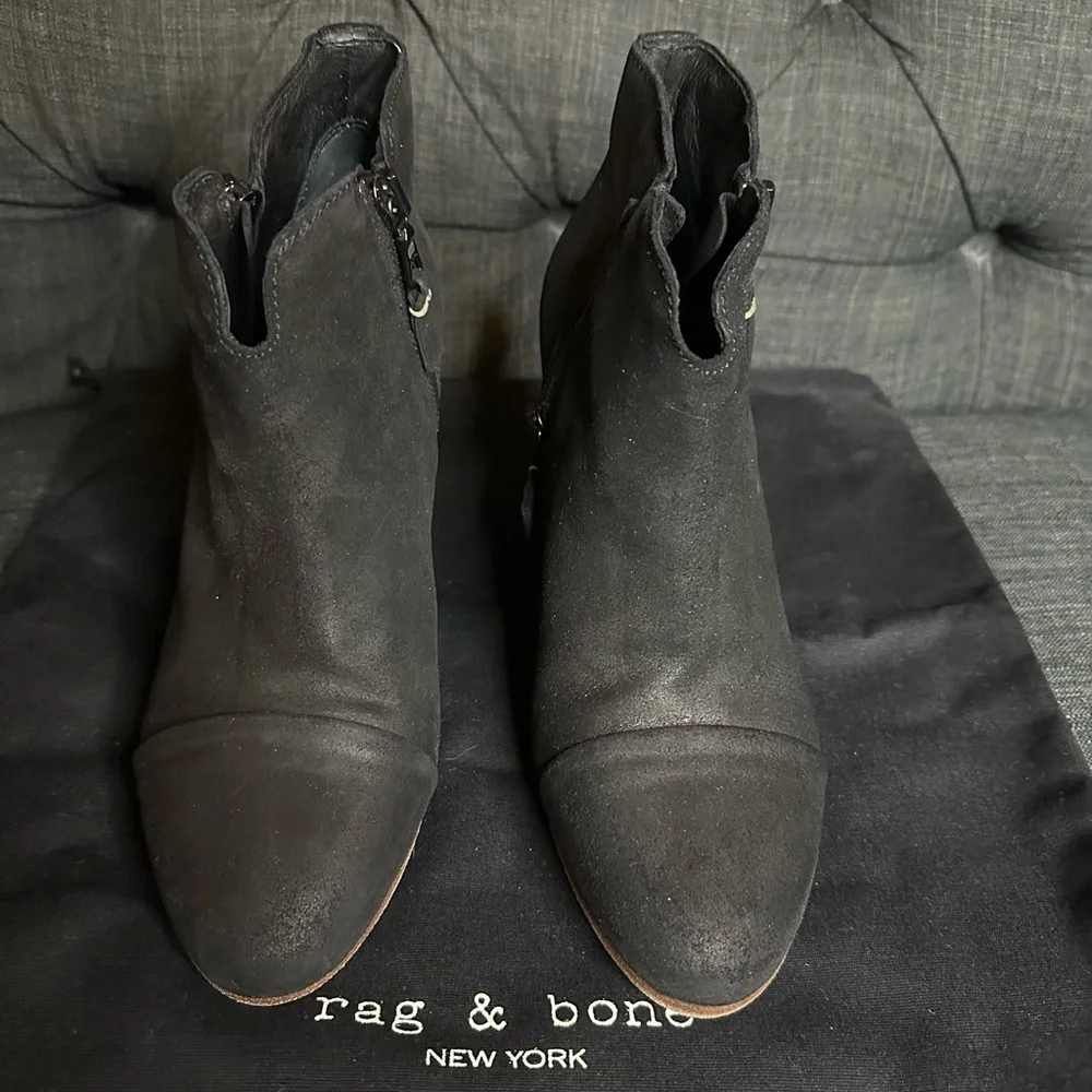 Rag & Bone Sleek Black Margot Heeled Ankle Booties.  Women’s size 36 (6) - Picture 2 of 8